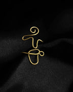 Coffee Wired Ring Brass