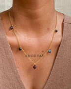 Dancing Pearl Necklace with lustrous Black Freshwater Pearls handmade by A Creator's Studio