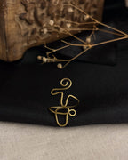 Coffee Wired Ring Brass