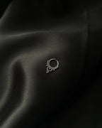 Silver oxidised septum ring for non pierced nose handmade by A Creator's Studio