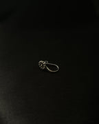 Silver oxidised nose ring for non pierced nose handmade by A Creator's Studio