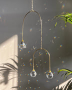 Wired sun catcher with glass crystal drops, handmade by A Creator's Studio