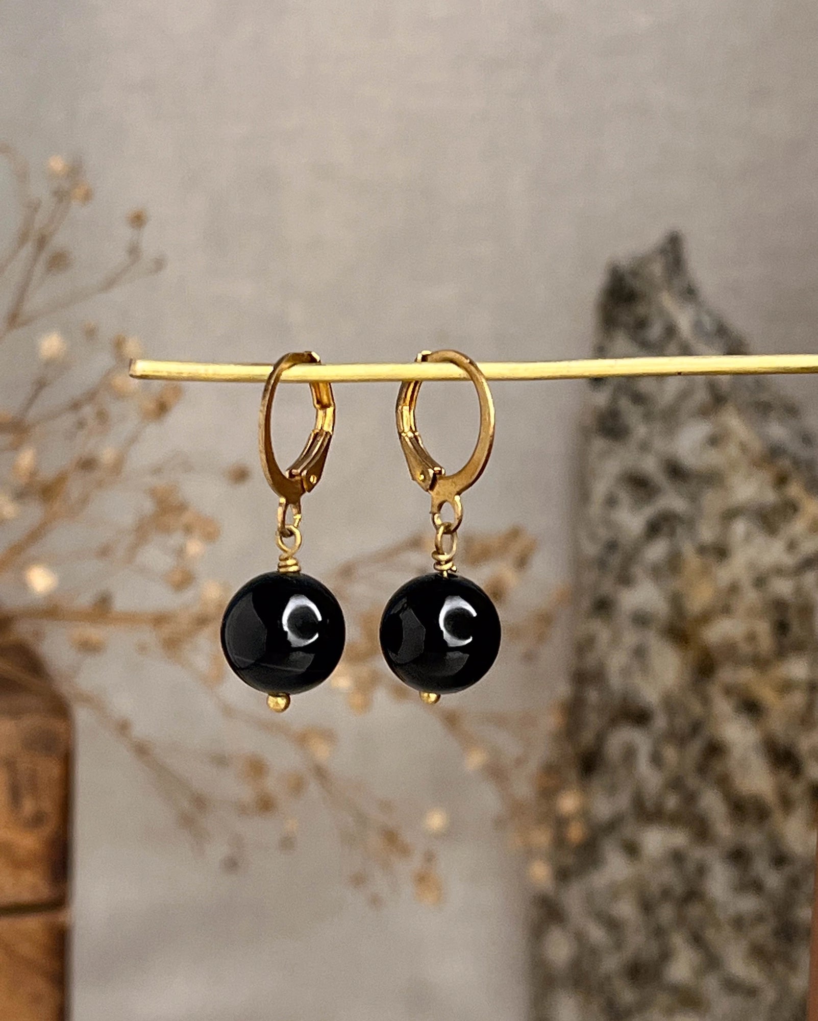 Black Tourmaline Earrings