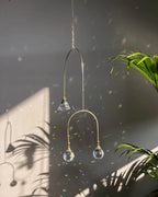 Wired sun catcher with glass crystal drops, handmade by A Creator's Studio