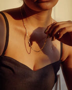 Brass rectangular link chain handmade by A Creator's Studio