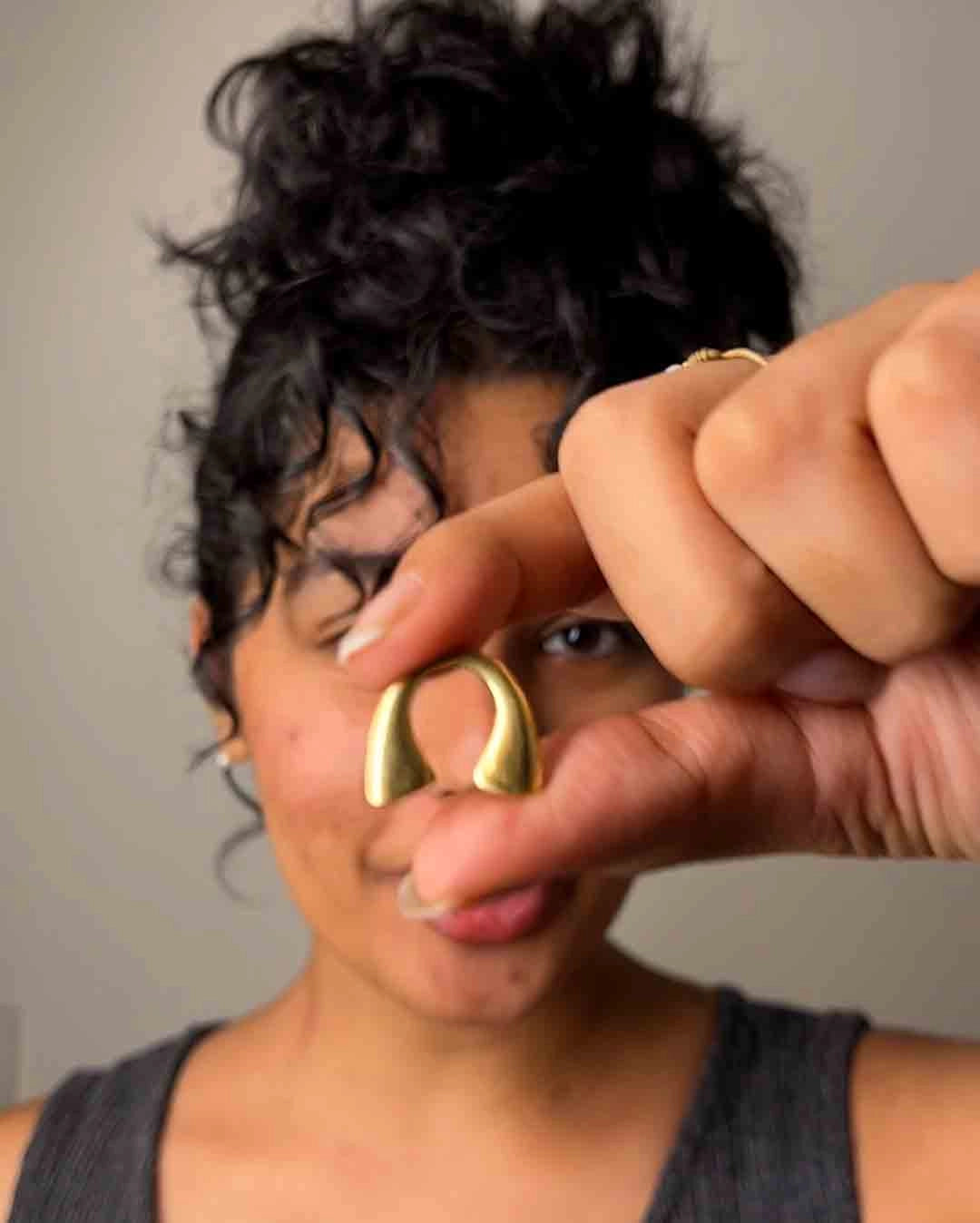 Brass Horse shoe ear-cuff handmade by A Creator's Studio