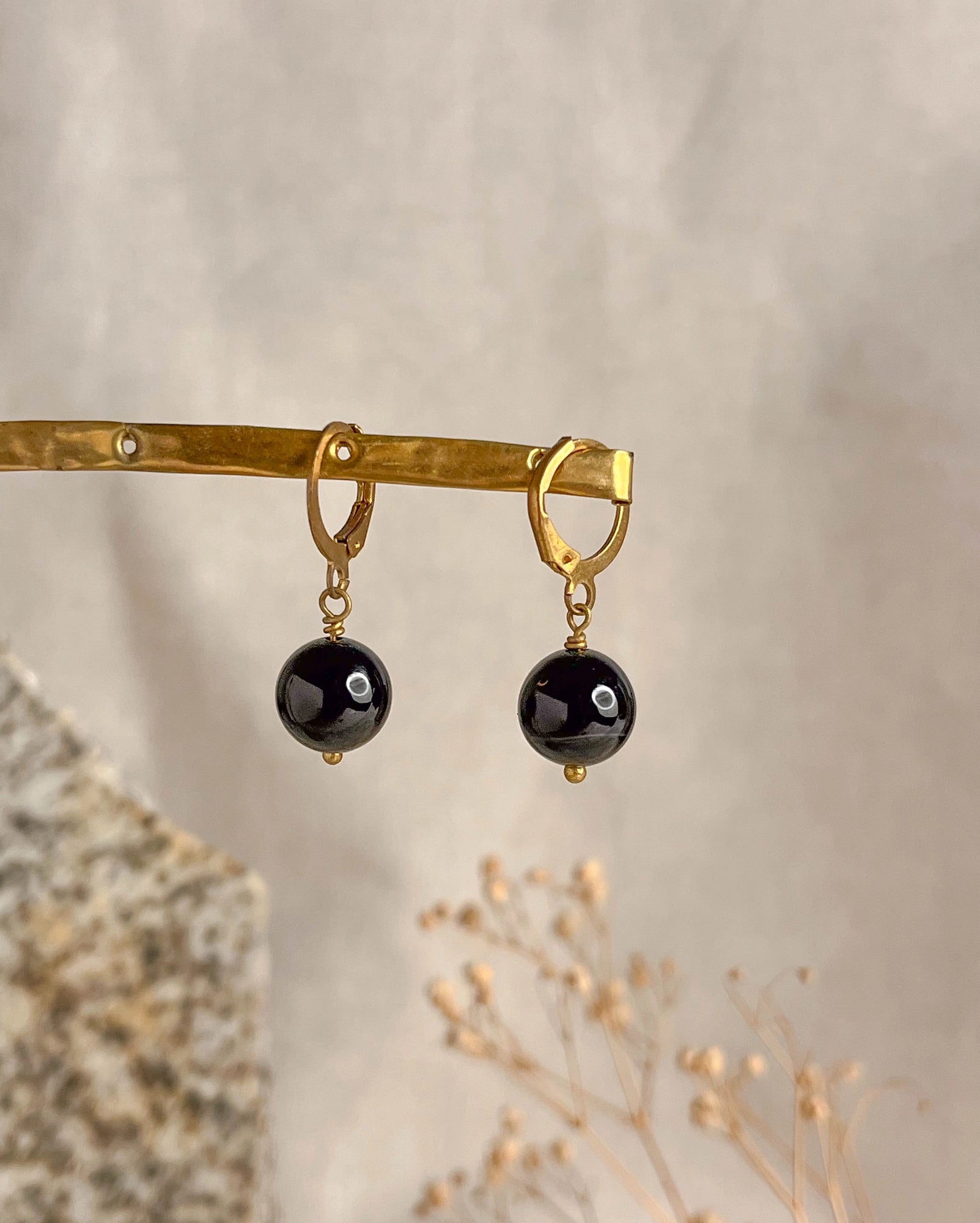 Black Tourmaline Earrings
