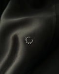 Silver oxidised septum ring for non pierced nose handmade by A Creator's Studio