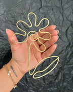 Brass wired flower bookmark handmade by A Creator's Studio
