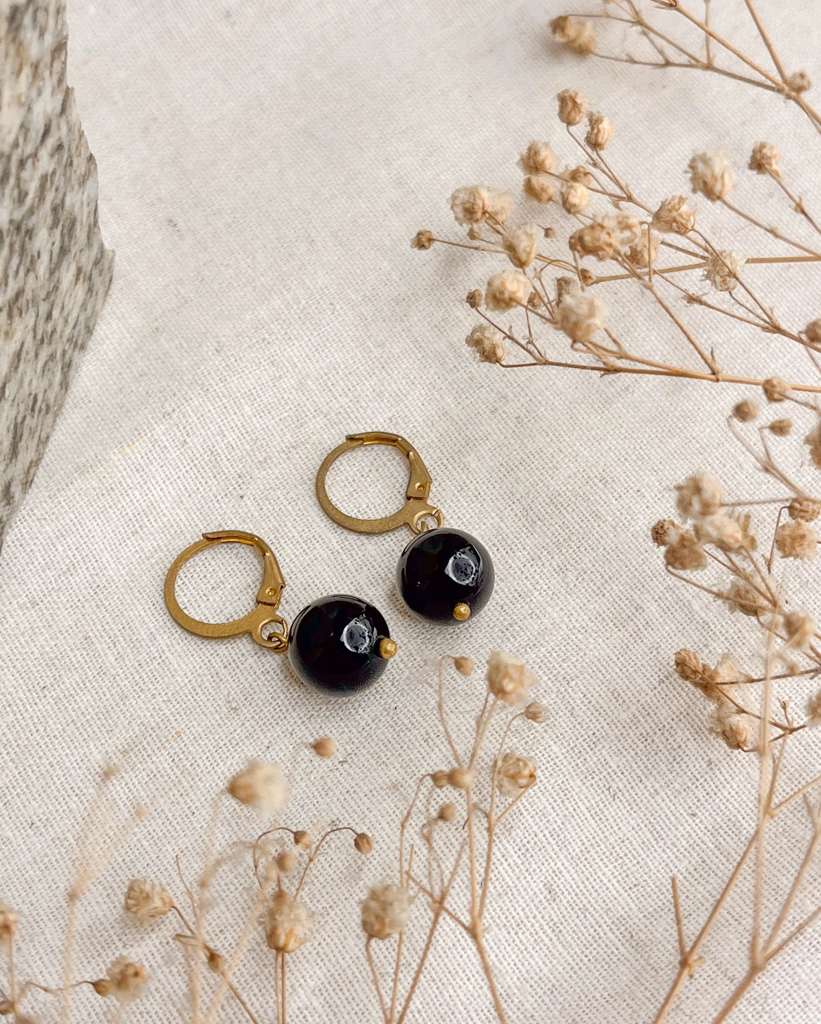 Black Tourmaline Earrings