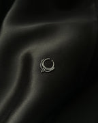 Silver oxidised septum ring for non pierced nose handmade by A Creator's Studio