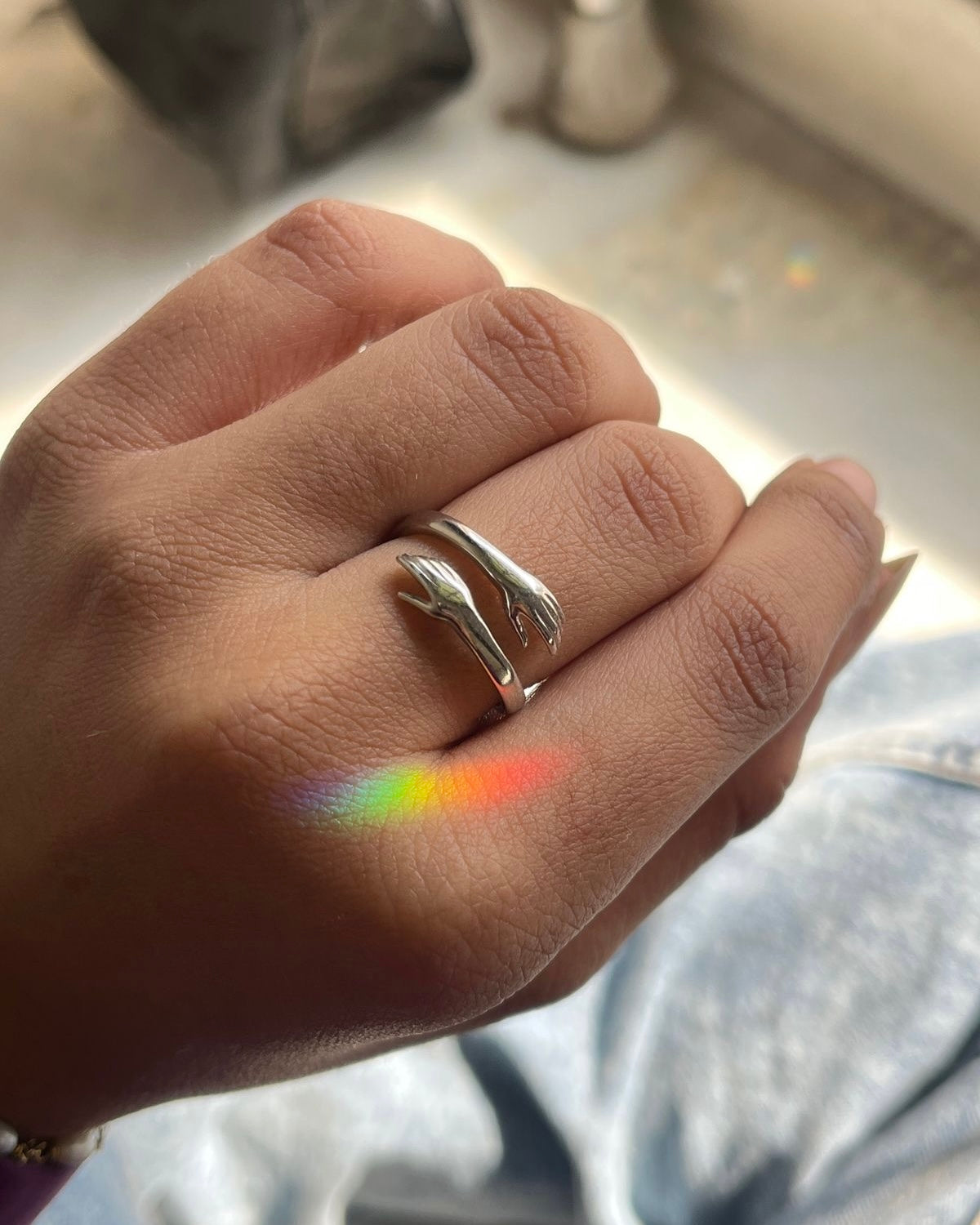 Hug Ring Silver