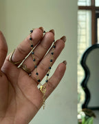 Brass crystal link bracelet with multiple crystal links handmade by A Creator's Studio