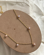Dancing Pearl Necklace with Freshwater Pink Pearls