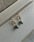 Seashell Grey Pearl Earrings