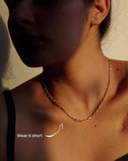 Brass rectangular link chain handmade by A Creator's Studio