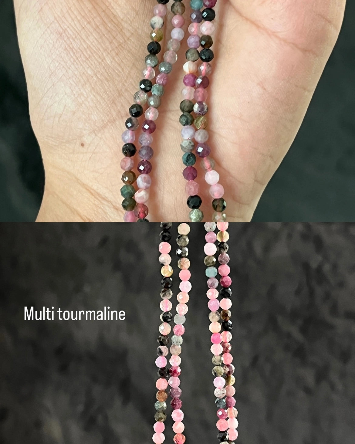 Brass crystal link bracelet with multiple crystal links handmade by A Creator's Studio