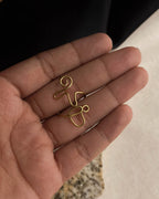 Coffee Wired Ring Brass