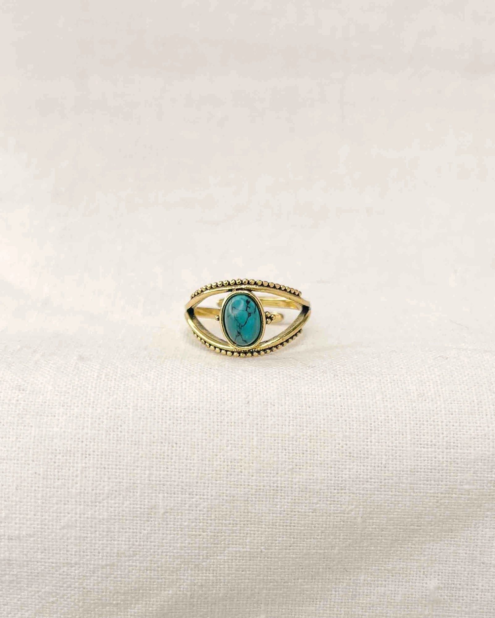 Evil Eye Ring Brass