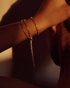 Brass rectangular link chain handmade by A Creator's Studio