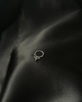 Silver oxidised septum ring for pierced nose handmade by A Creator's Studio