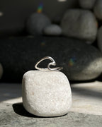 Silver ring with a wave in the centre handmade by A Creator's Studio