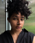 Sterling Silver double nose piercing cuff handmade by A Creator's Studio