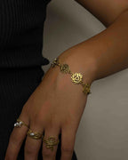 Brass seven Chakra link Bracelet handmade by A Creator's Studio