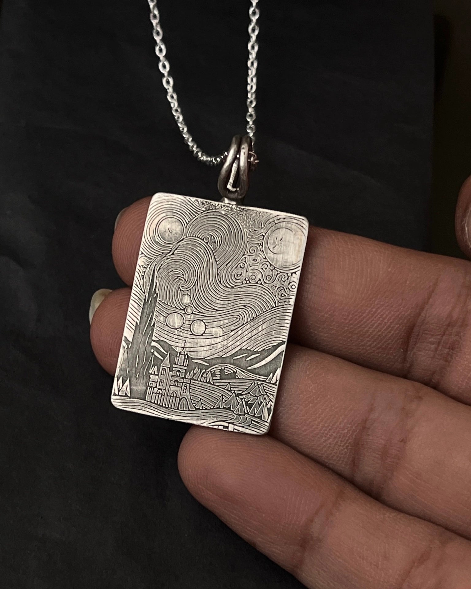 Silver Van Gogh Necklace
