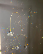 Wired sun catcher with glass crystal drops, handmade by A Creator's Studio