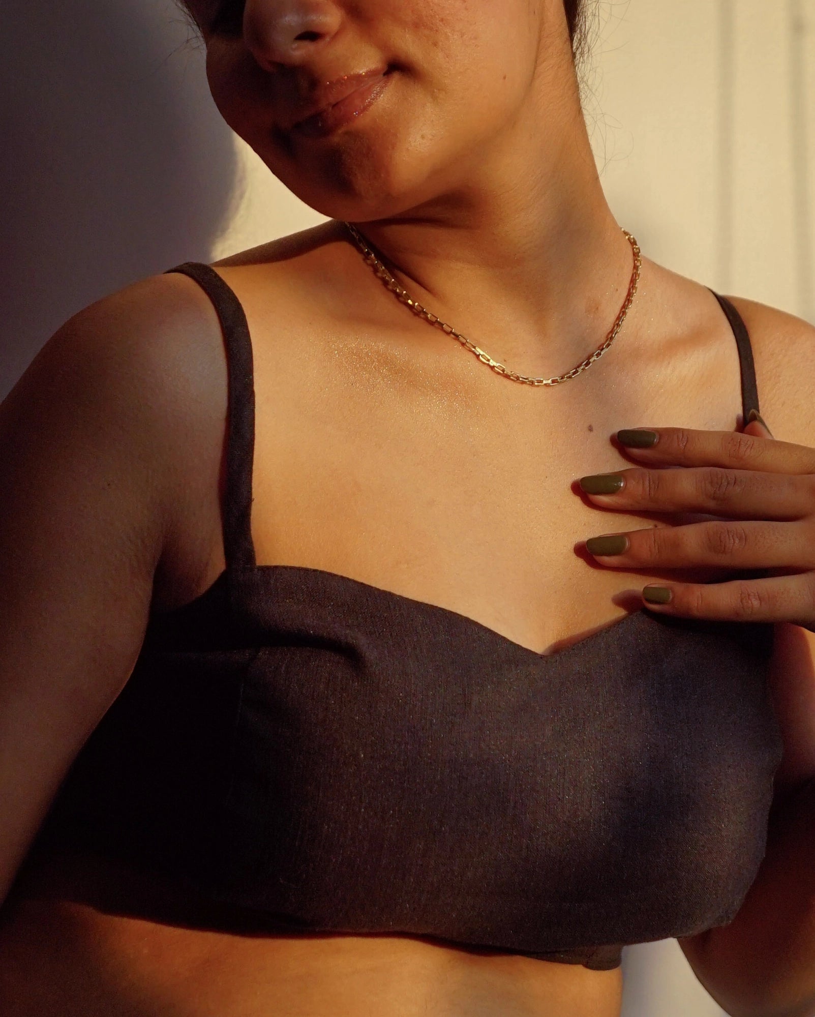 Brass rectangular link chain handmade by A Creator's Studio