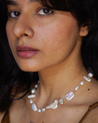Organic Pearl Linked Necklace