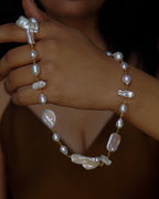 Organic Pearl Linked Necklace