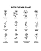 Birth Flower Ring Silver