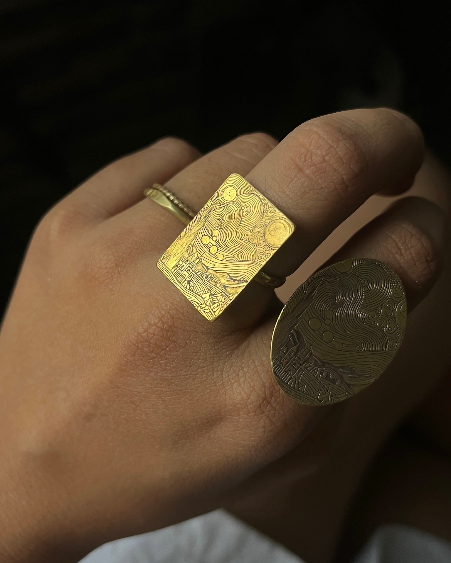 Van Gogh Ring Brass