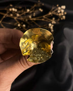 Large Abstract Ring Brass