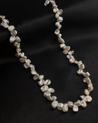 Gold plated White Chip Freshwater Pearl Necklace handmade by A Creator's Studio