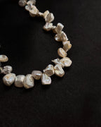 Gold plated White Chip Freshwater Pearl Necklace handmade by A Creator's Studio