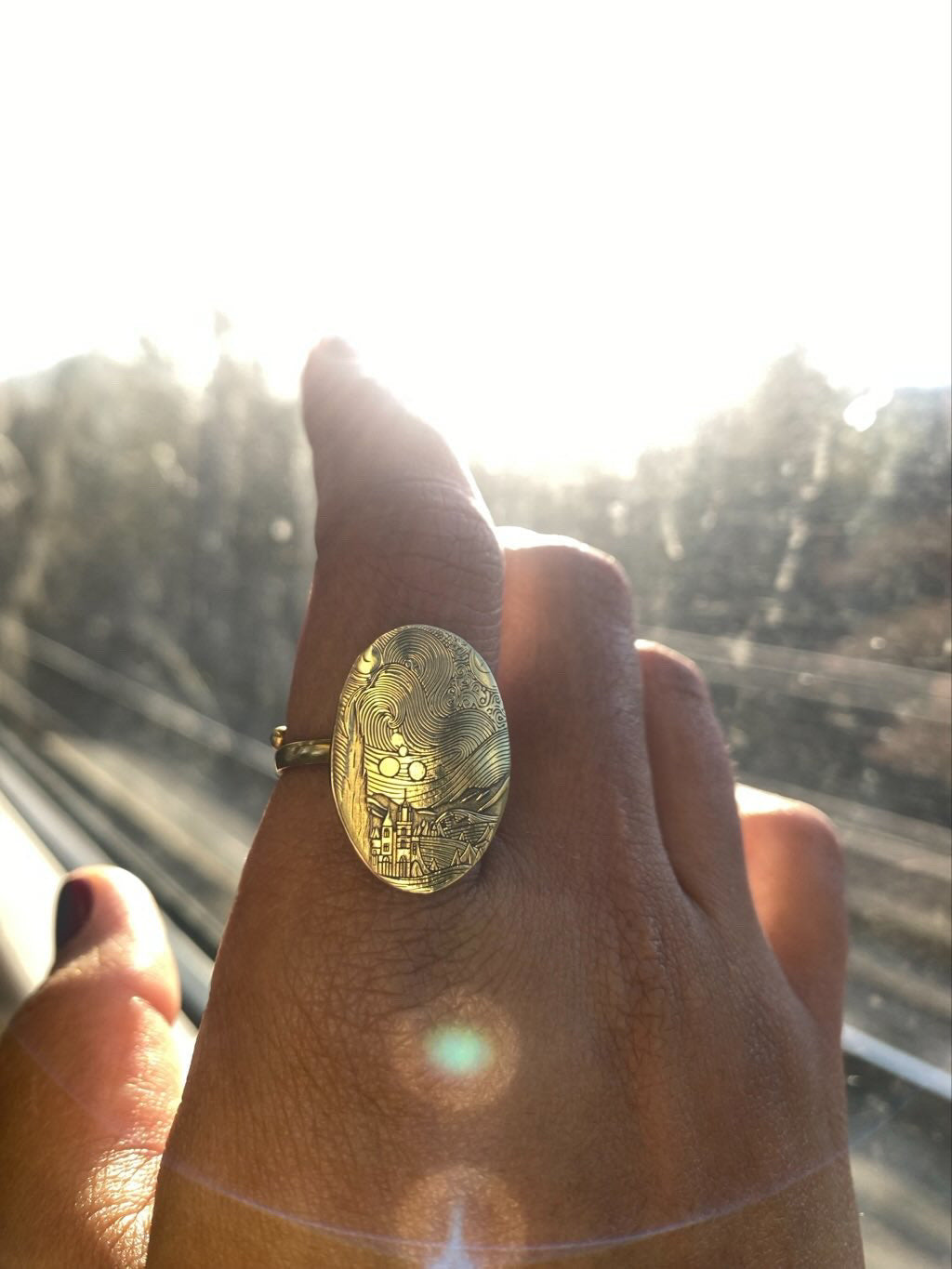Van Gogh Ring Brass