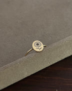 Birth Flower Ring Brass