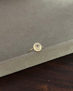 Birth Flower Ring Brass