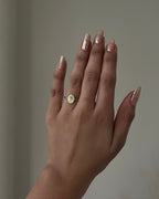 Birth Flower Ring Brass