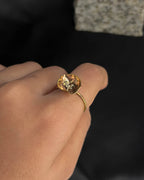 Mini Poppy Ring Brass