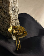 Brass Ring with flower shape  handmade by A Creator's Studio