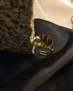 Large Poppy Ring Brass