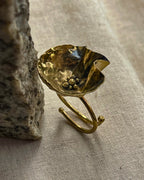 Brass ring with a unique design handmade by A Creator's Studio