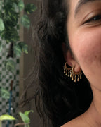 Brass earrings handmade by A Creator's Studio