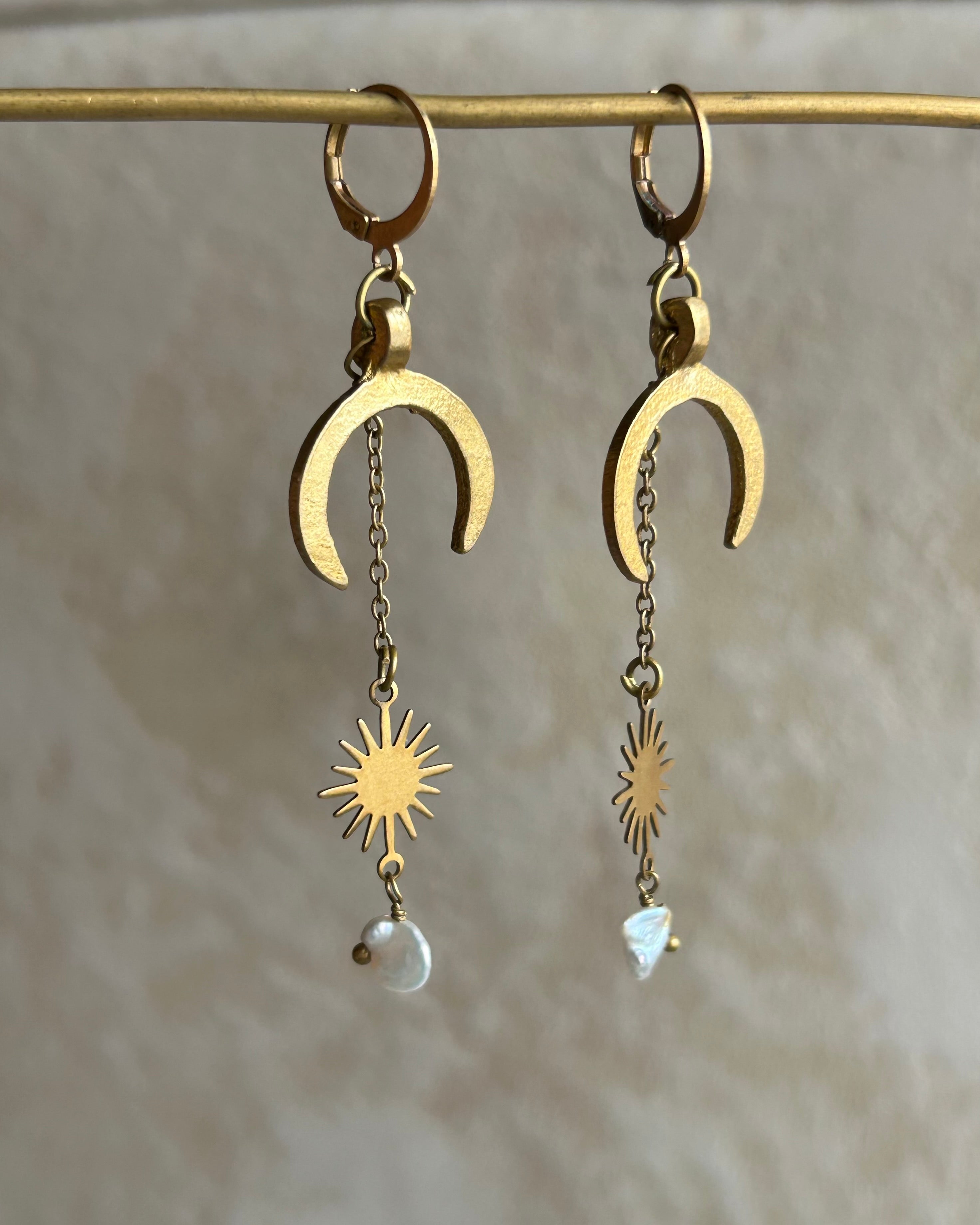 Sun and Moon Mystical Earrings
