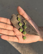 Gold Plated Jade stone Dangle Earrings handmade by A Creator's Studio