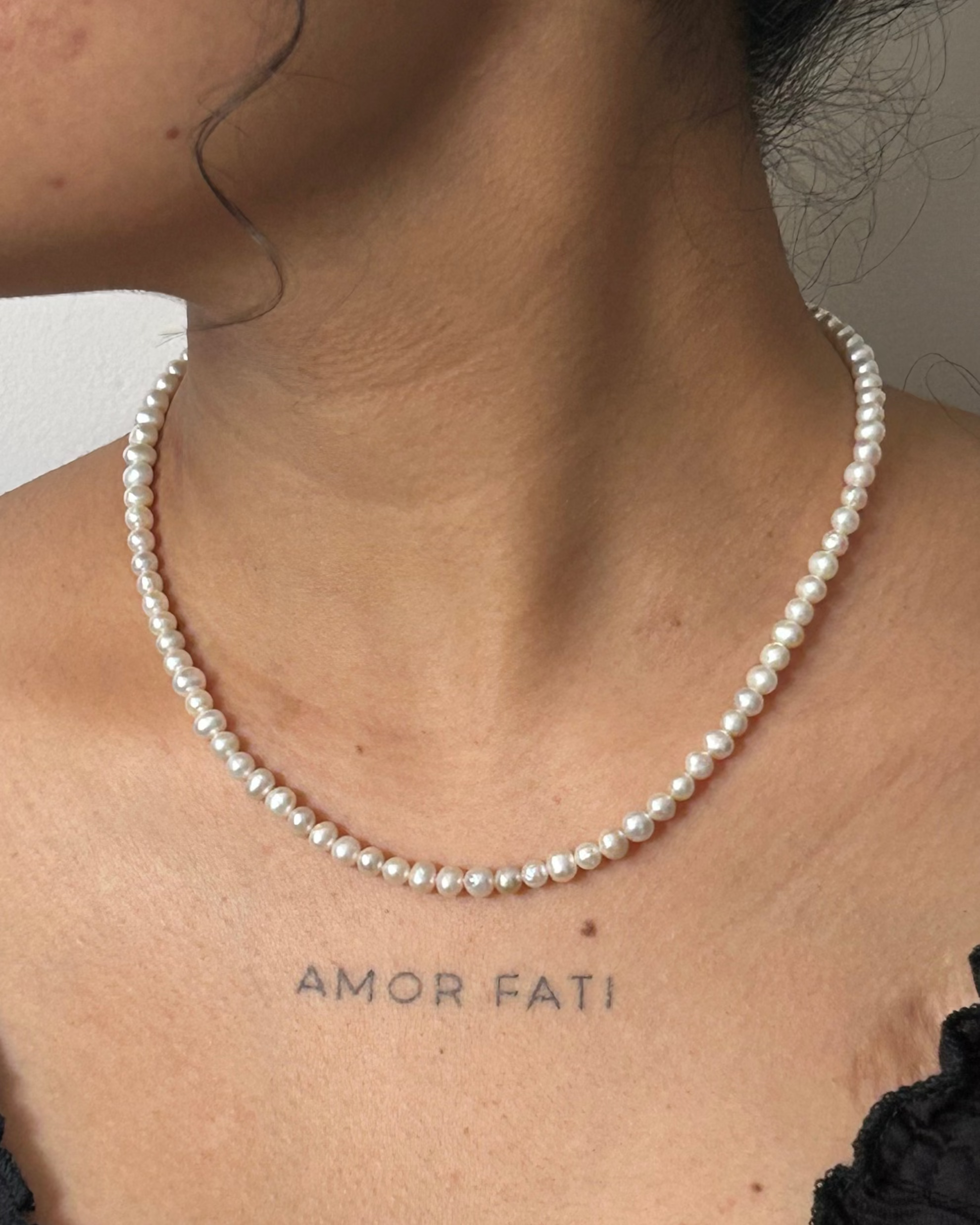 Freshwater Round 4mm pearl Necklace